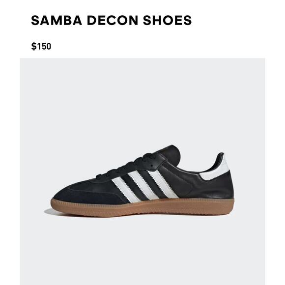 Adidas Samba Classic Black White Size 7– Leather & Suede, Gum Sole - Picture 6 of 7